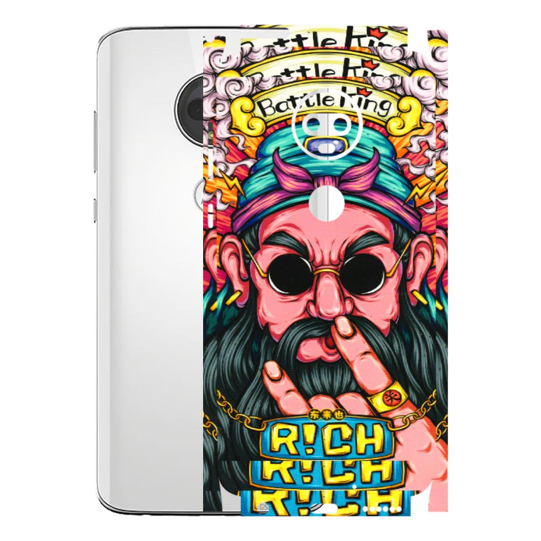 Motorola Phone Skins (All Models) - Battle King Dude Face - 3D Embossed Finish (L-178) Motorola Moto G7