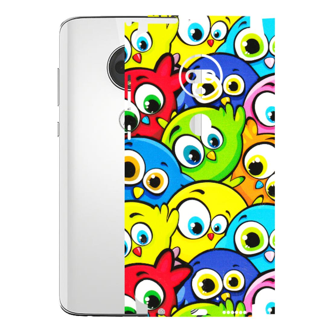 Motorola Phone Skins (All Models) - Cute Fluffy Birds - 3D Embossed Finish (L-213) Motorola Moto G7