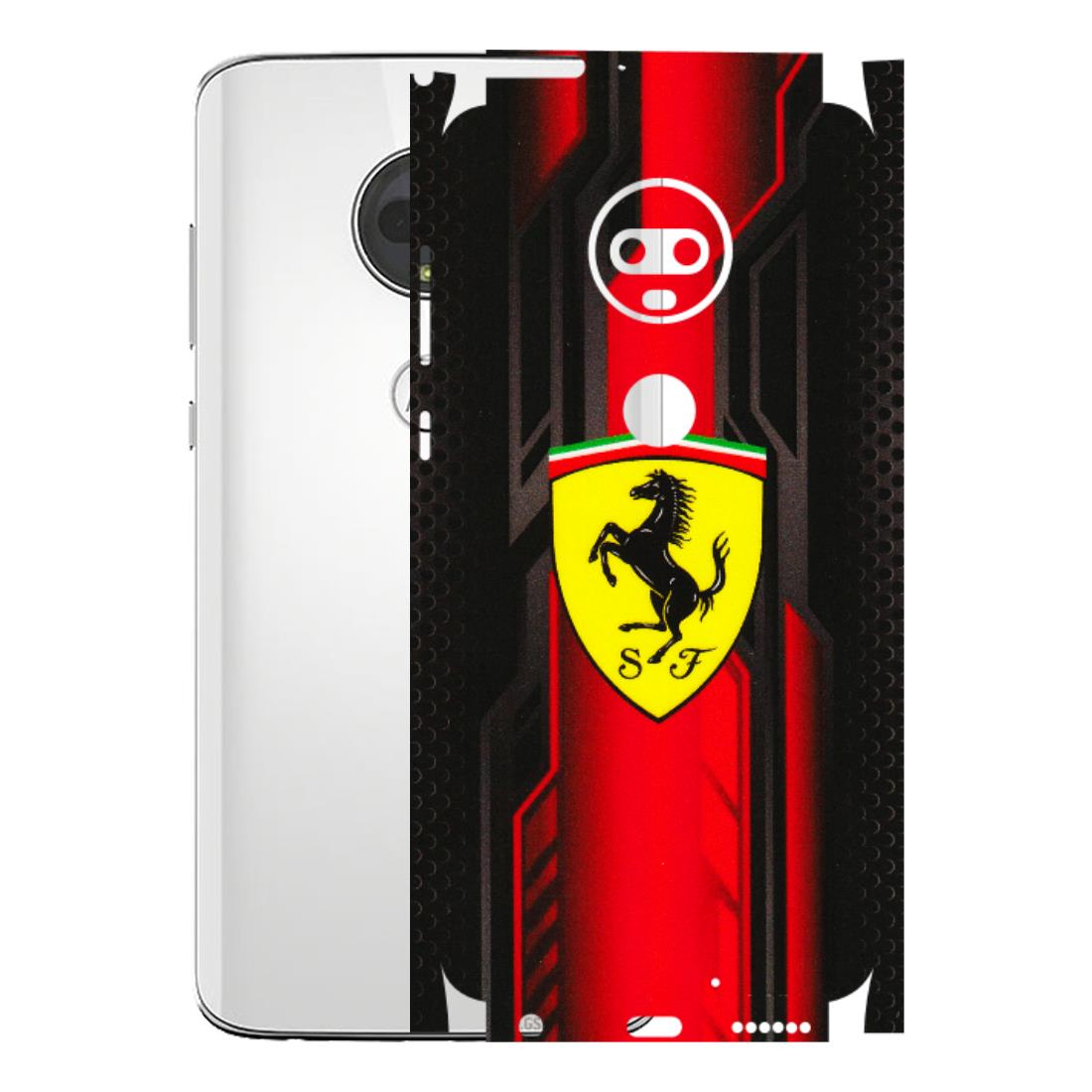 Motorola Phone Skins (All Models) - Black Ferrari Logo - 3D Embossed Finish (L-253) Motorola Moto G7
