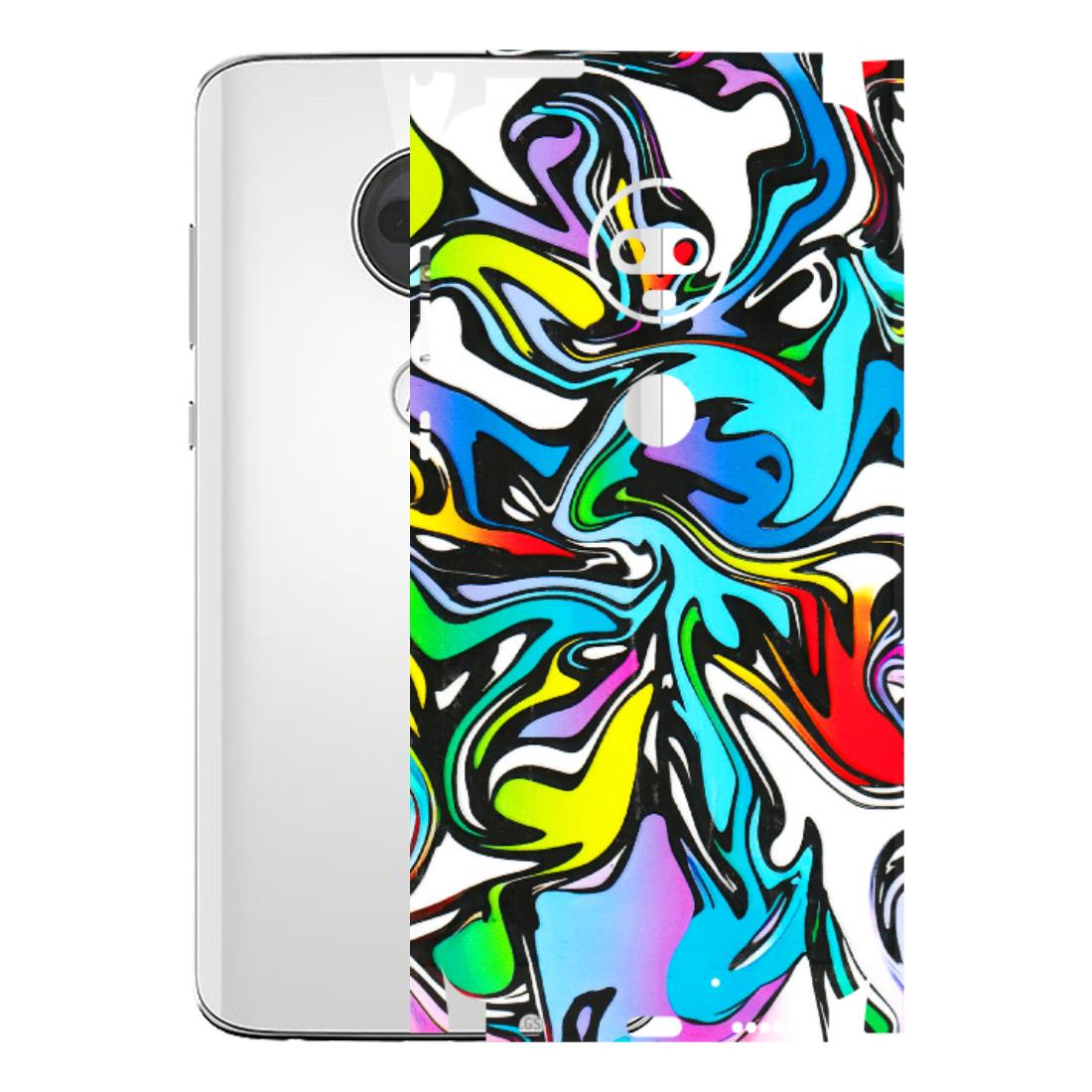 Motorola Phone Skins (All Models) - Abstract Colour Paints - 3D Embossed Finish (L-271) Motorola Moto G7
