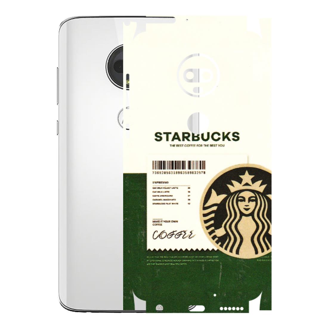 Motorola Phone Skins (All Models) - Starbucks Barcode - 3D Embossed Finish (L-308) Motorola Moto G7
