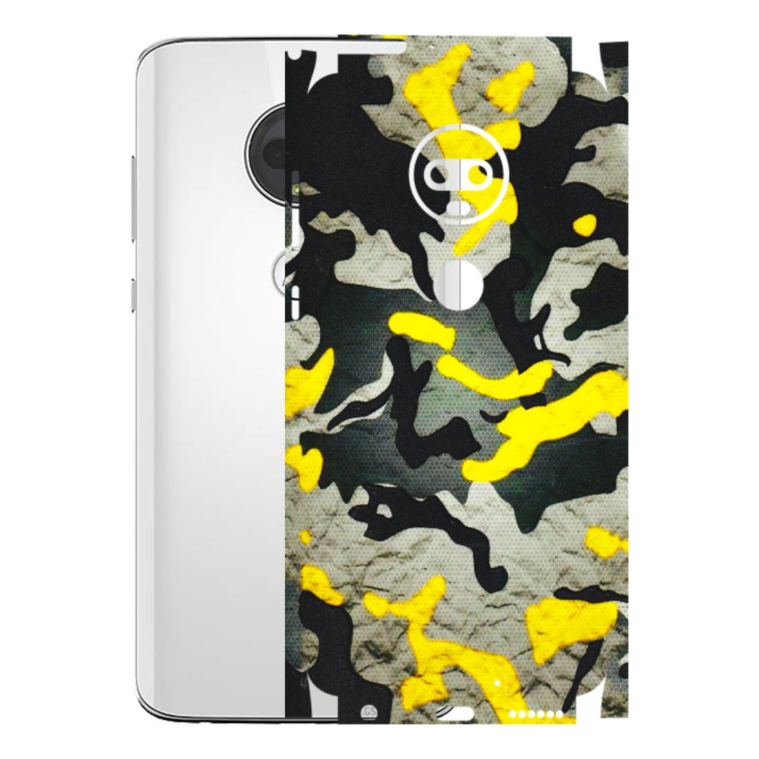 Motorola Phone Skins (All Models) - Yellow Camouflage - 3D Embossed Finish (L-61) Motorola Moto G7