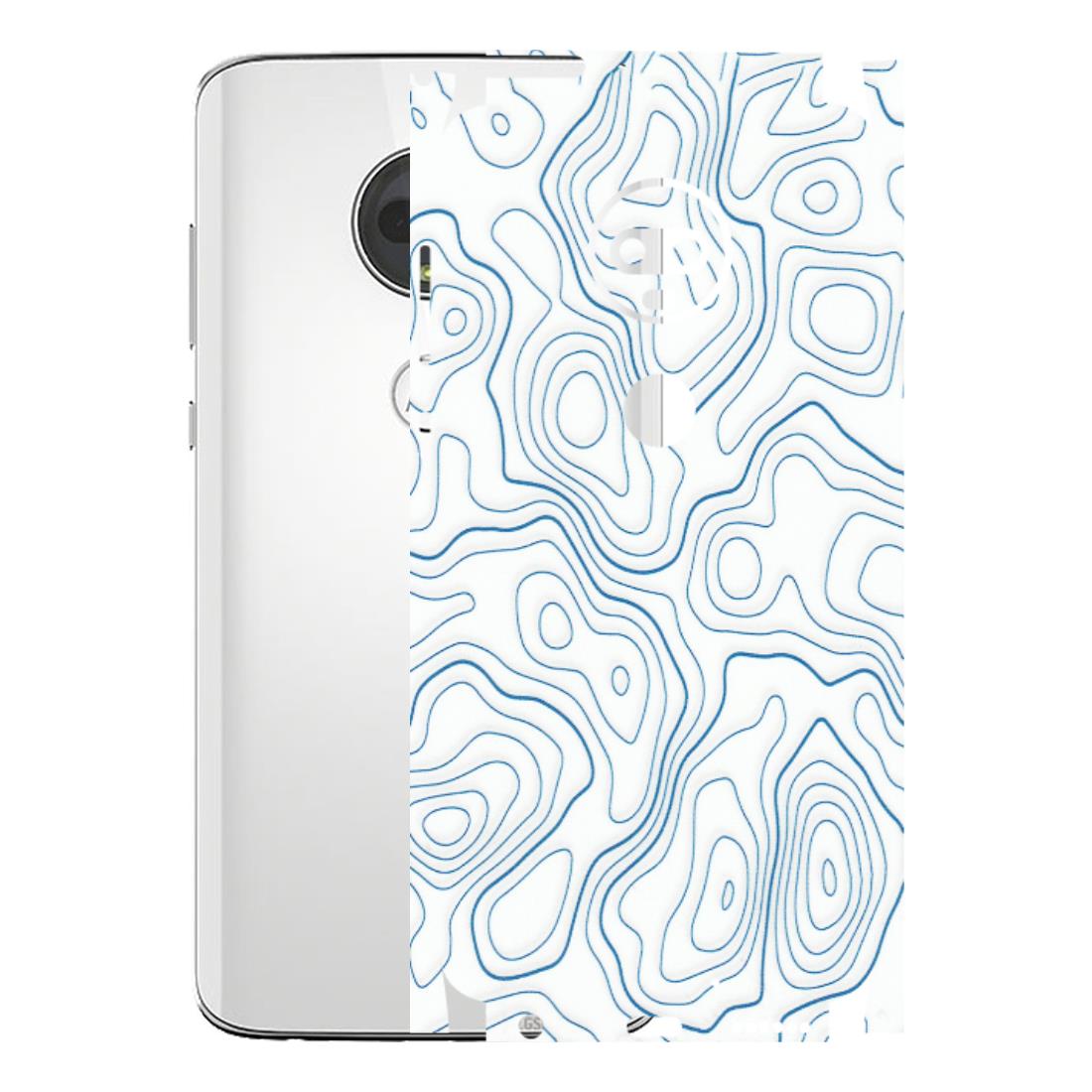 Motorola Phone Skins (All Models) - Blue And White Swirls - Matte Finish (M-139) Motorola Moto G7