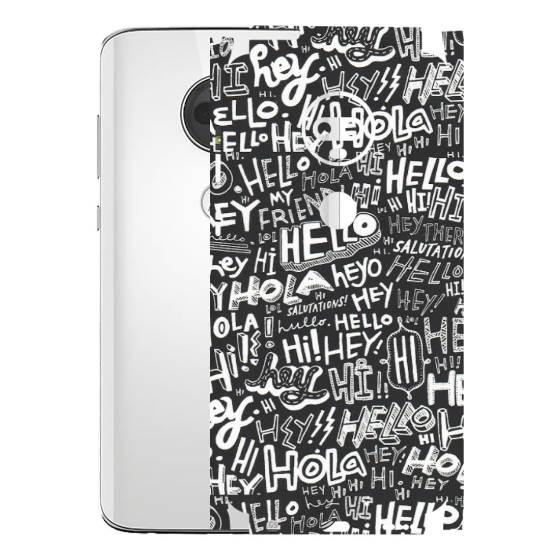 Motorola Phone Skins (All Models) - Hi Hello Doodles - Matte Finish (M-25) Motorola Moto G7