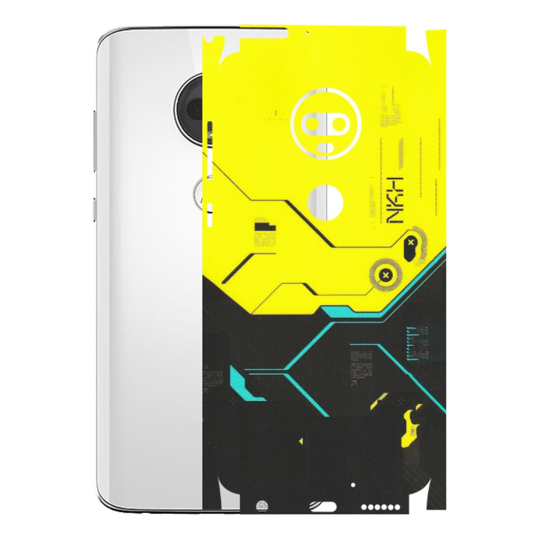 Motorola Phone Skins (All Models) - Black Yellow Technica - Matte Finish (M-53) Motorola Moto G7