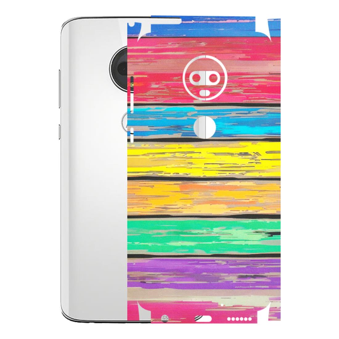 Motorola Phone Skins (All Models) - Multi Colour Wooden Wall - Matte Finish (M-96) Motorola Moto G7