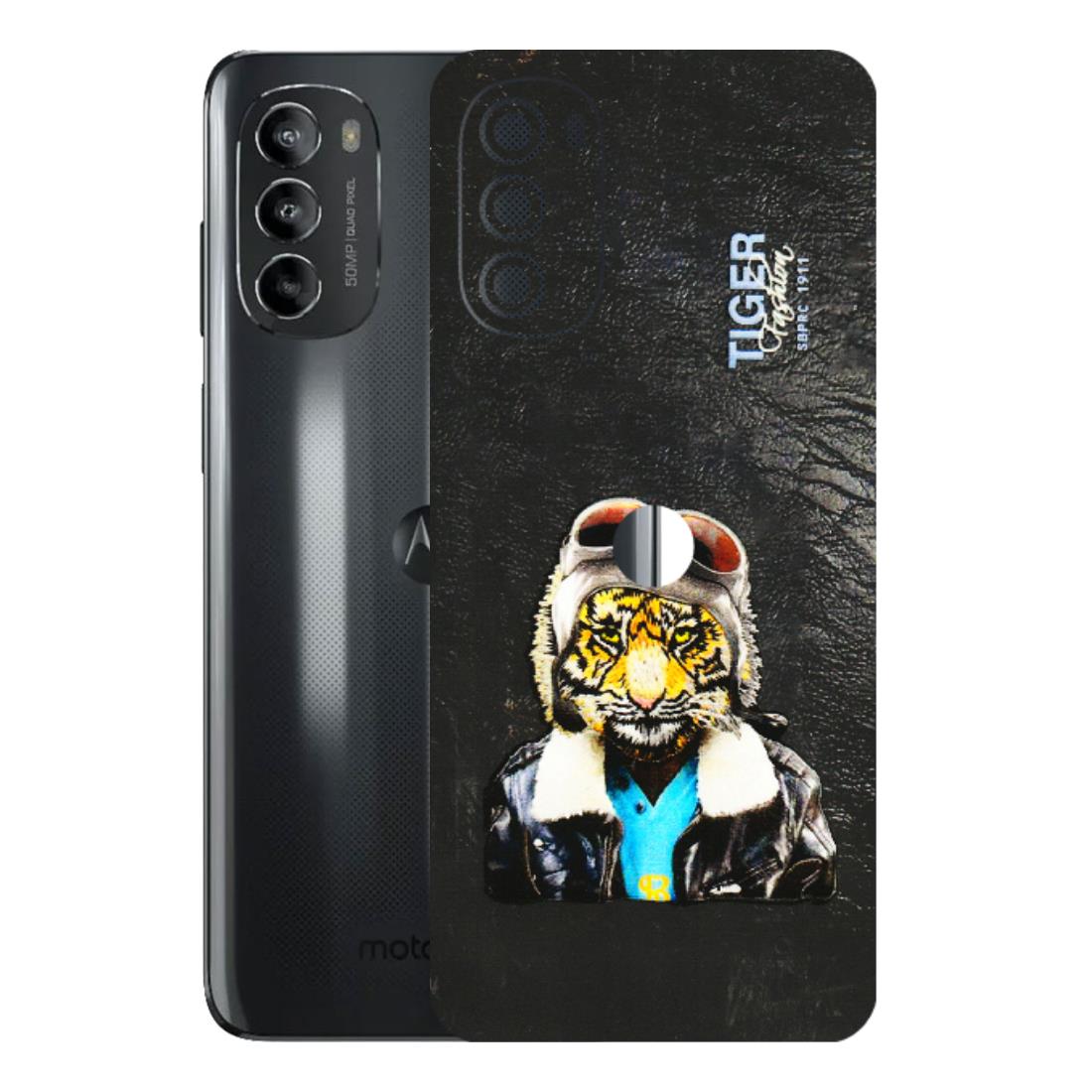 Motorola Phone Skins (All Models) - Rider Tiger - 3D Embossed Finish (L-113) Motorola Moto G82 (5G)