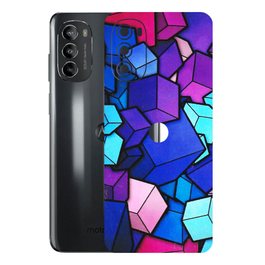 Motorola Phone Skins (All Models) - Cube Doodle - 3D Embossed Finish (L-141) Motorola Moto G82 (5G)