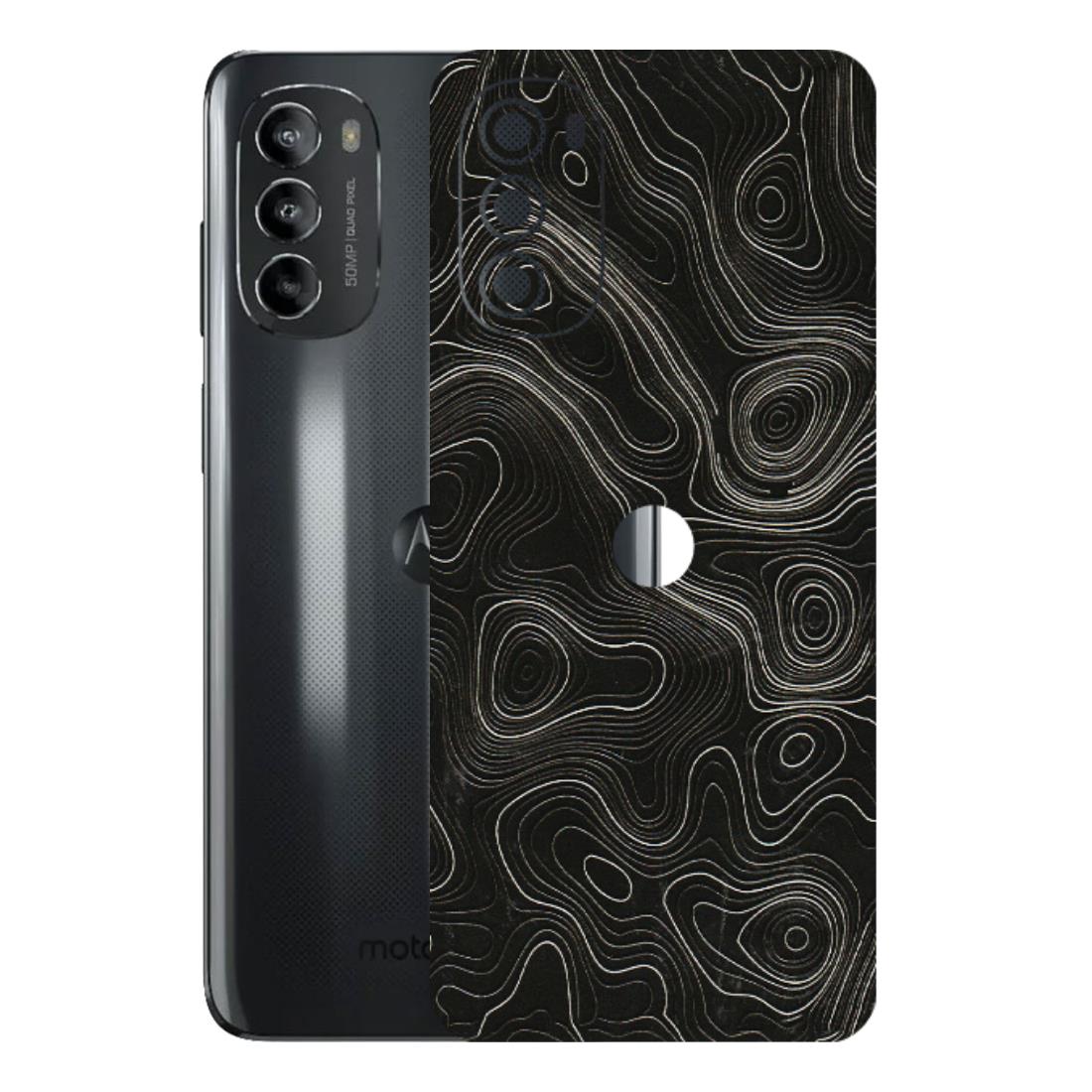Motorola Phone Skins (All Models) - Black Swirl - 3D Embossed Finish (L-196) Motorola Moto G82 (5G)