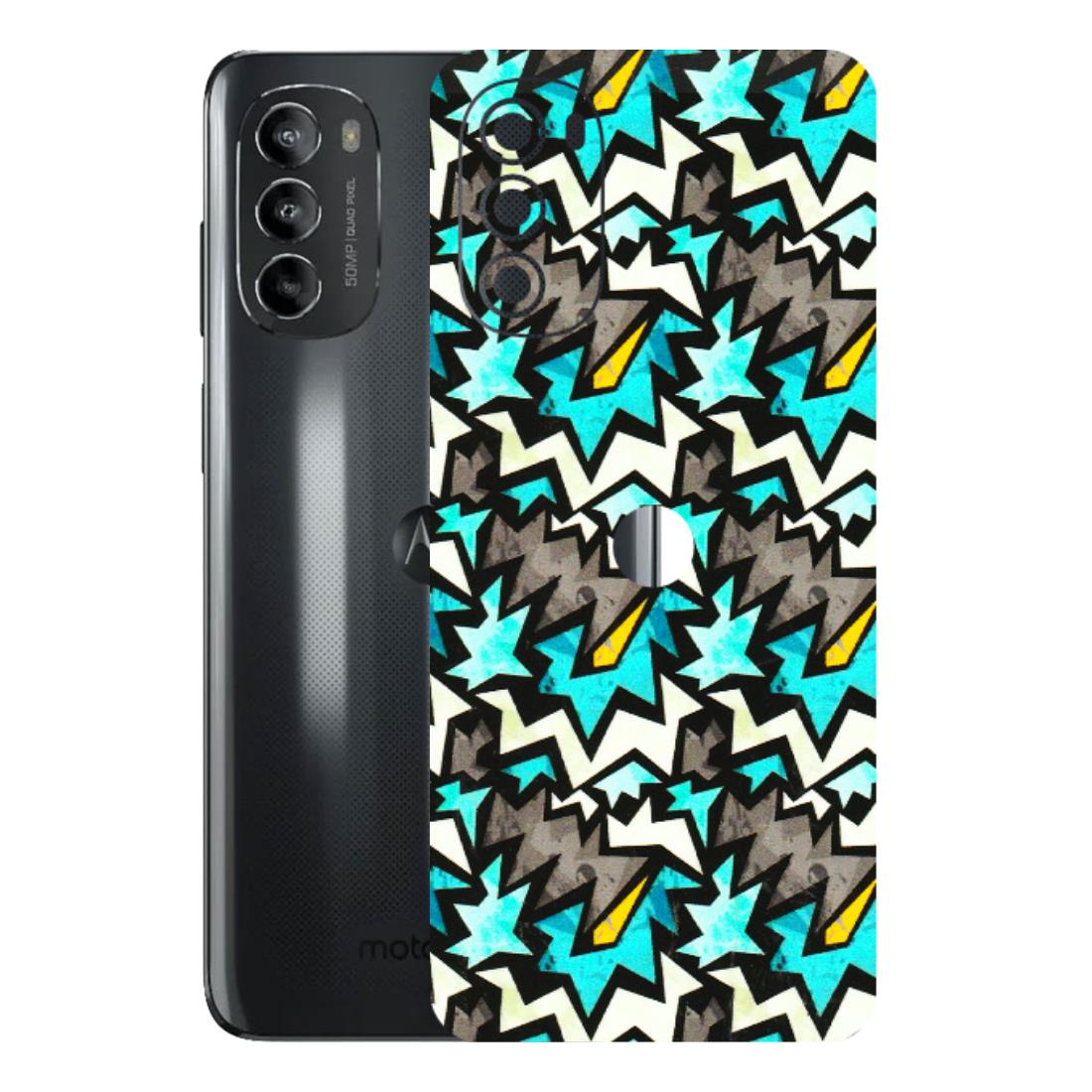 Motorola Phone Skins (All Models) - Funky Zig Zag - 3D Embossed Finish (L-223) Motorola Moto G82 (5G)