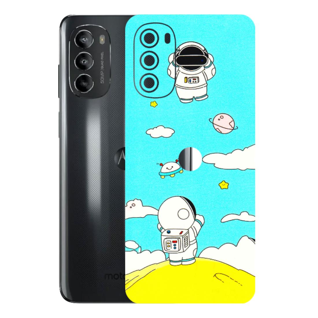 Motorola Phone Skins (All Models) - Blue Skies Astro Float - 3D Embossed Finish (L-230) Motorola Moto G82 (5G)