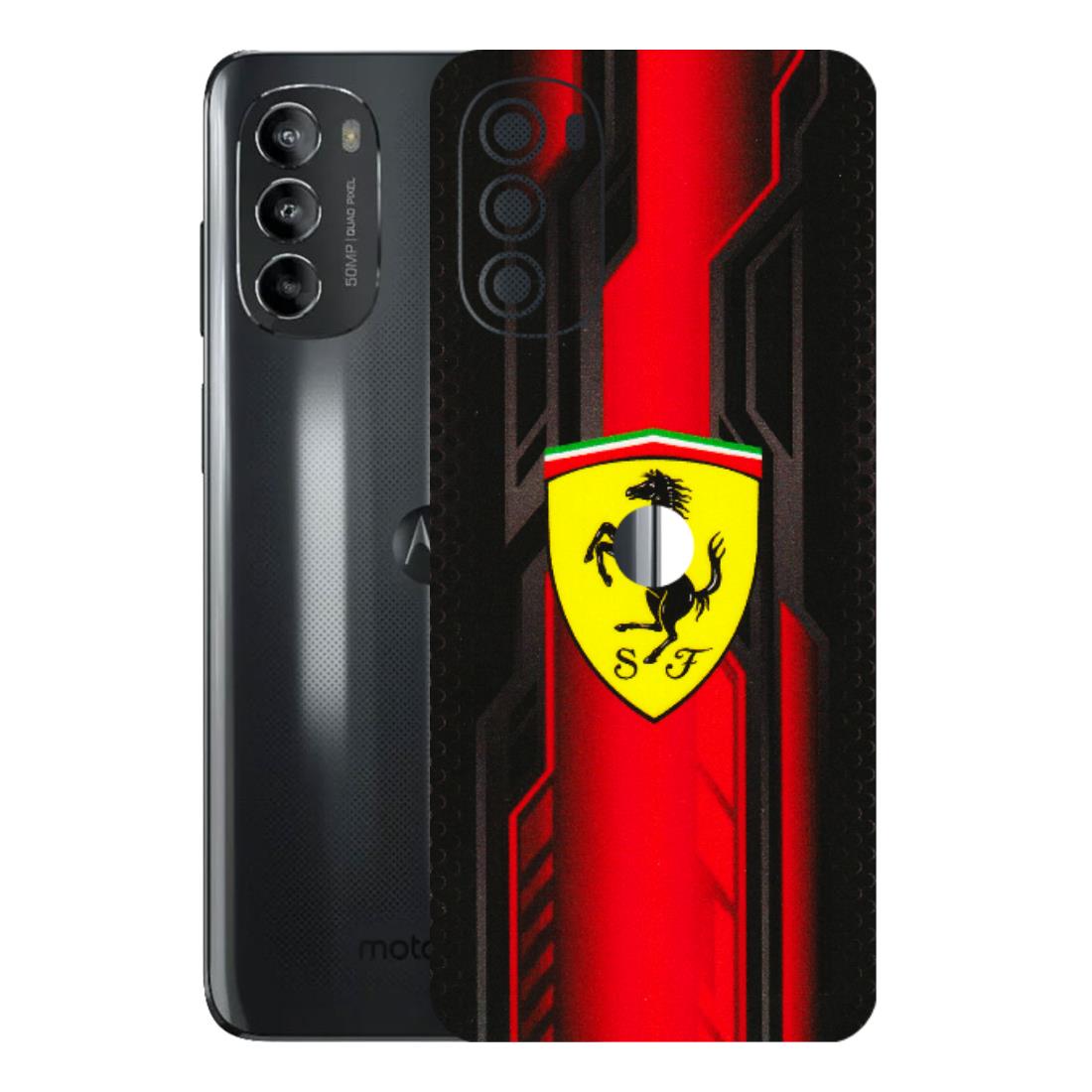 Motorola Phone Skins (All Models) - Black Ferrari Logo - 3D Embossed Finish (L-253) Motorola Moto G82 (5G)