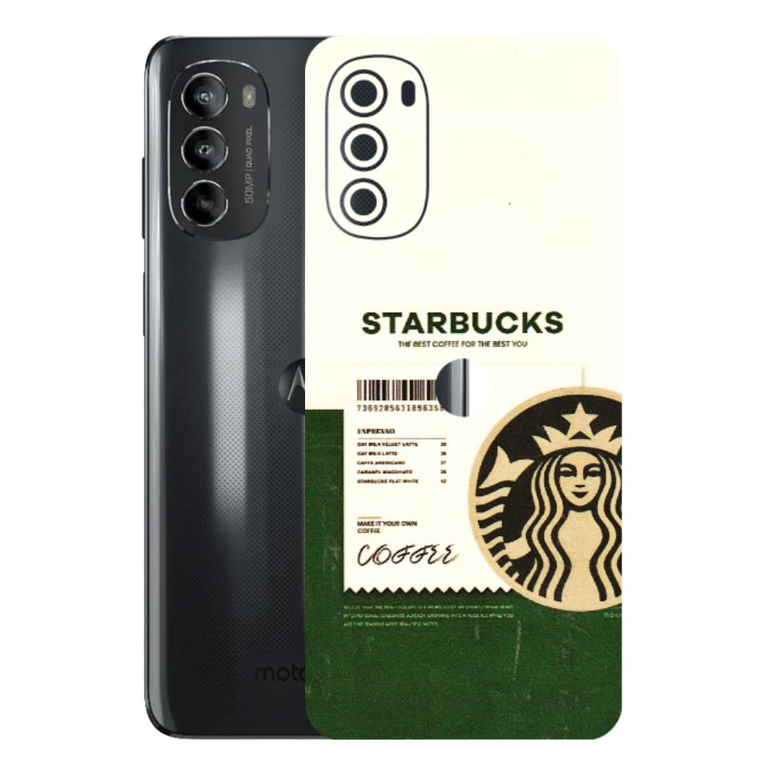 Motorola Phone Skins (All Models) - Starbucks Barcode - 3D Embossed Finish (L-308) Motorola Moto G82 (5G)