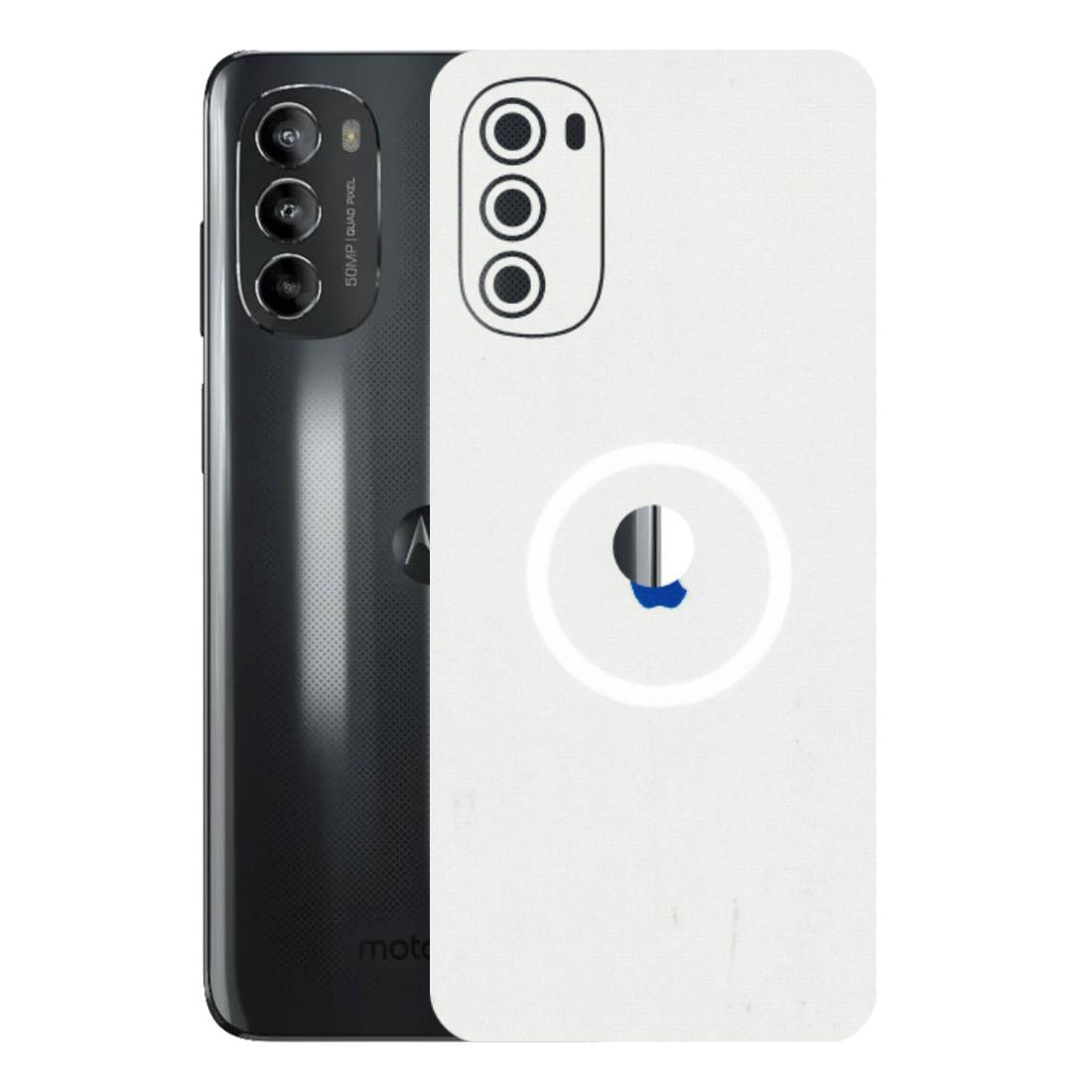 Motorola Phone Skins (All Models) - iPhone Magsafe Logo - 3D Embossed Finish (L-320) Motorola Moto G82 (5G)