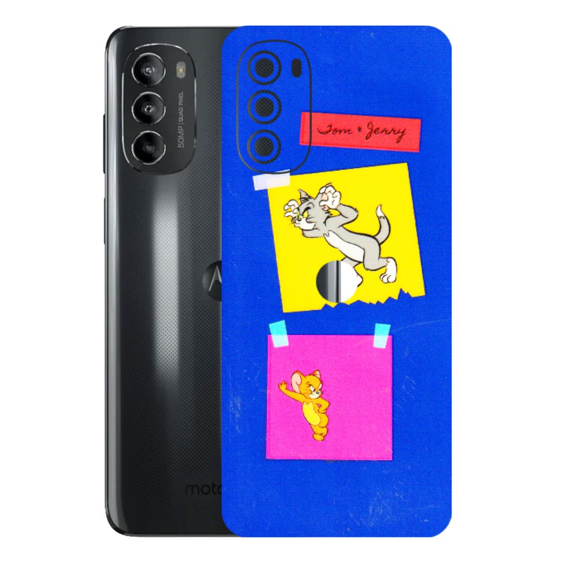 Motorola Phone Skins (All Models) - Tom N Jerry Sticky Notes - 3D Embossed Finish (L-88) Motorola Moto G82 (5G)