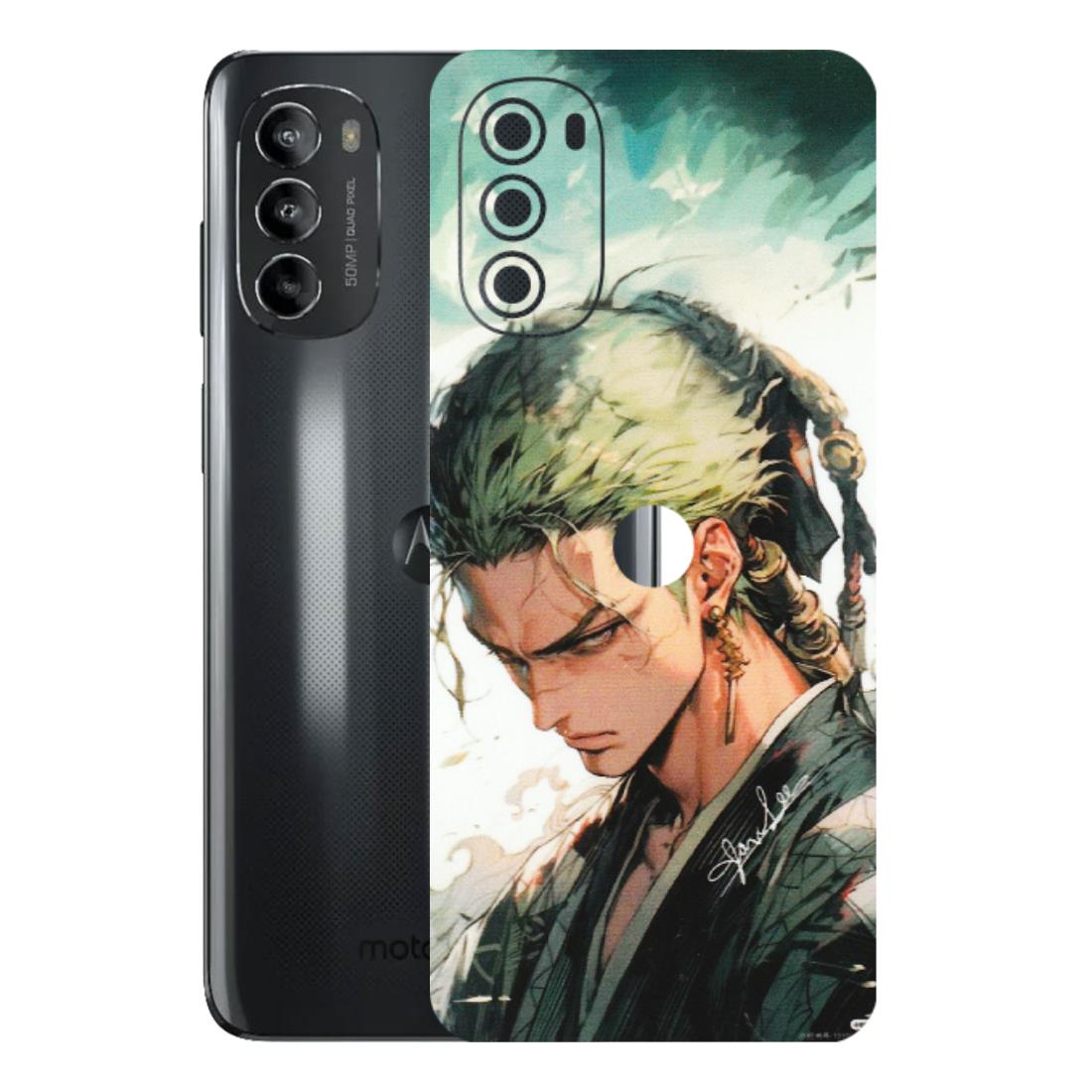 Motorola Phone Skins (All Models) - New Roronoa Zoro One Picece Anime - Matte Finish (M-140) Motorola Moto G82 (5G)
