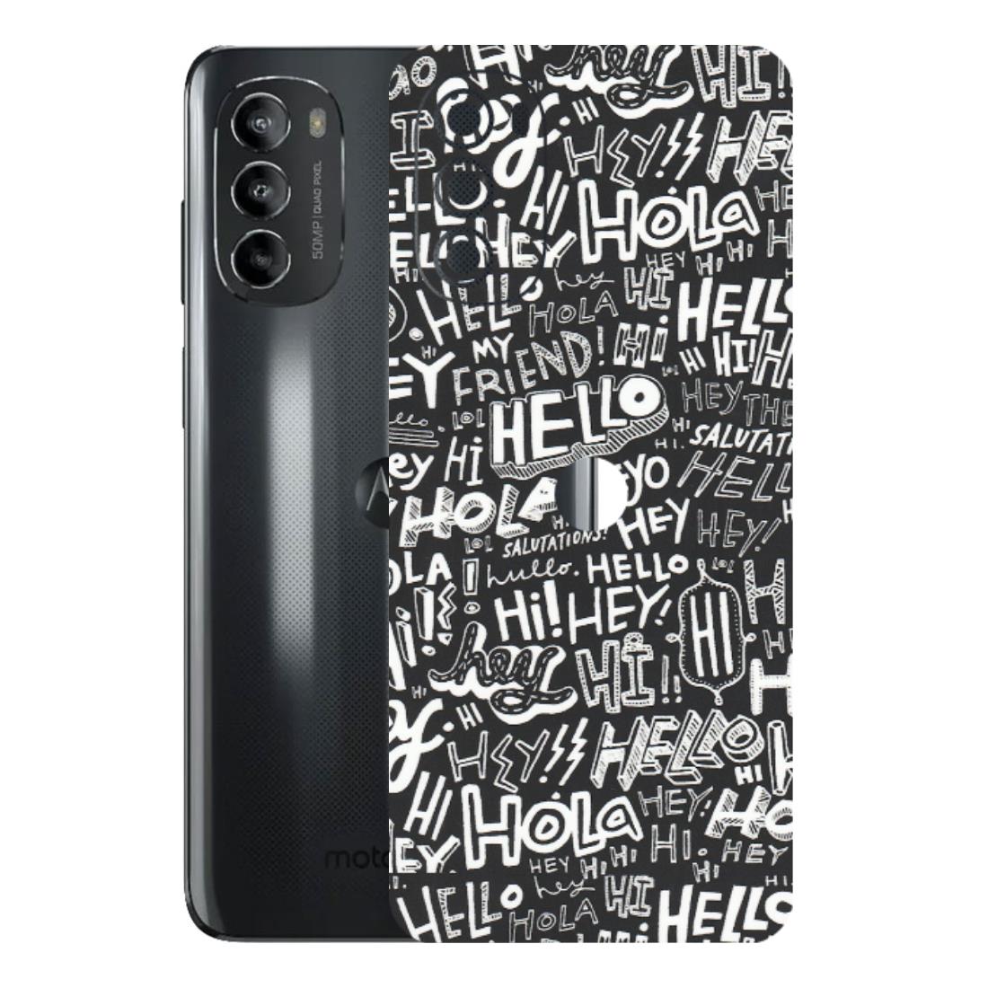 Motorola Phone Skins (All Models) - Hi Hello Doodles - Matte Finish (M-25) Motorola Moto G82 (5G)