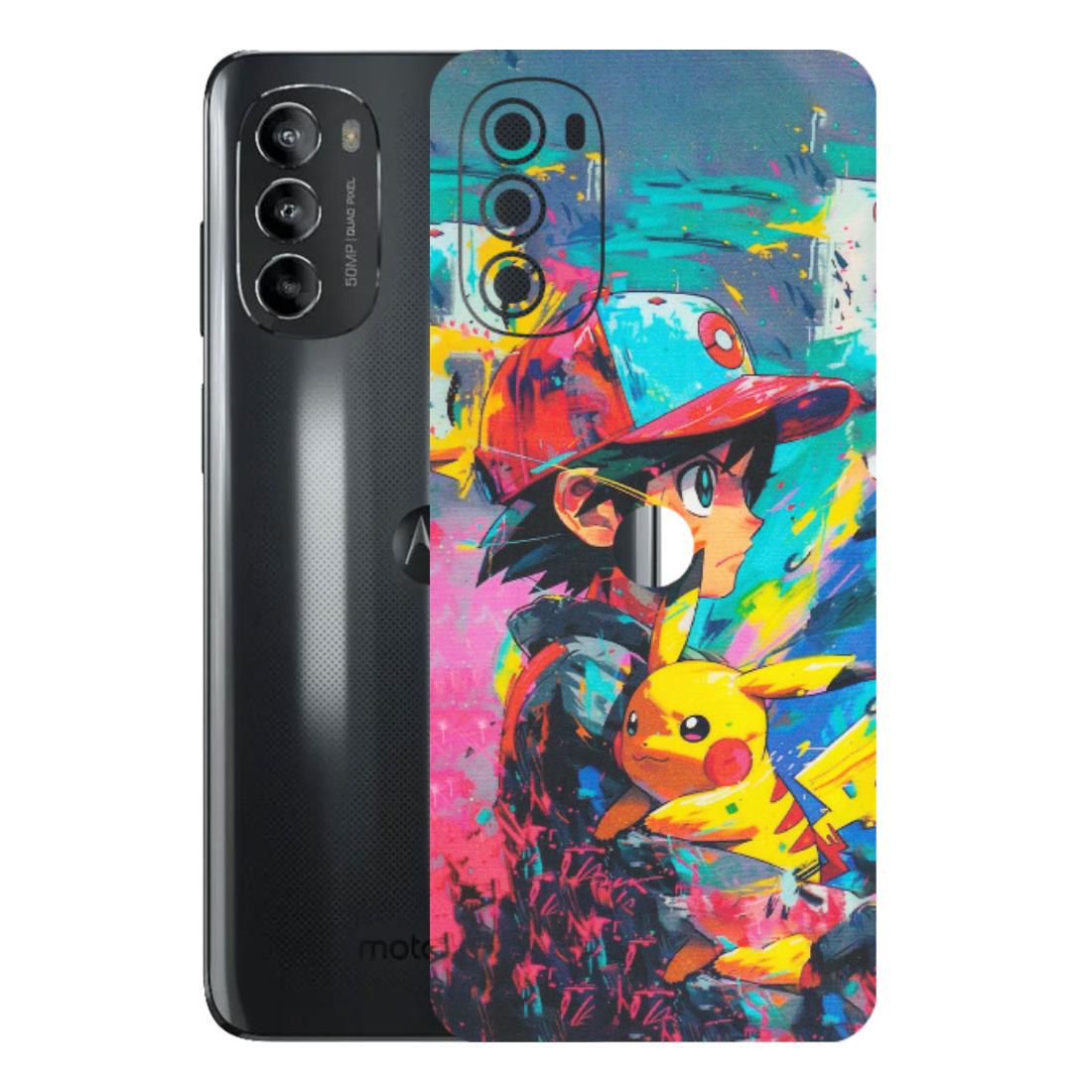 Motorola Phone Skins (All Models) - Ash & Pikachu - Matte Finish (M-26) Motorola Moto G82 (5G)