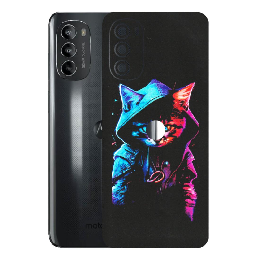 Motorola Phone Skins (All Models) - Cyberpunk Cat - Matte Finish (M-45) Motorola Moto G82 (5G)