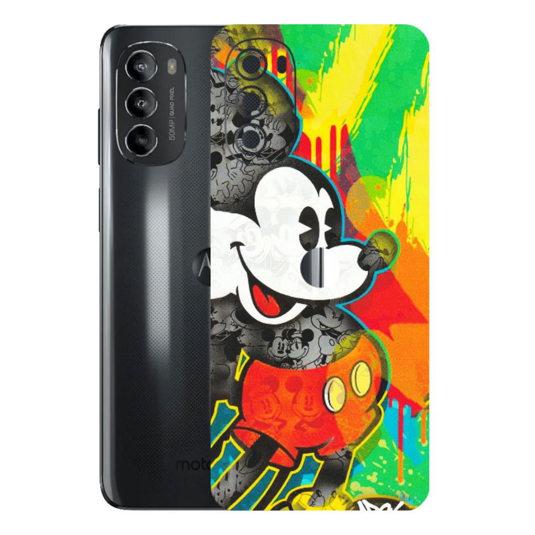 Motorola Phone Skins (All Models) - Multiple Mickey With Colourful Texture - Matte Finish (M-84) Motorola Moto G82 (5G)