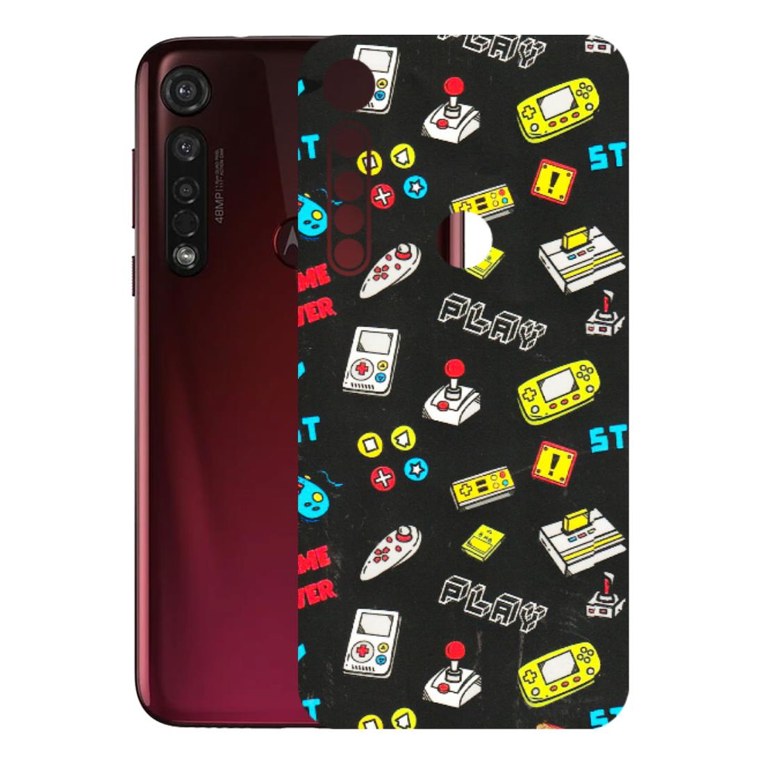 Motorola Phone Skins (All Models) - Gaming Doodles - 3D Embossed Finish (L-224) Motorola Moto G8 Plus