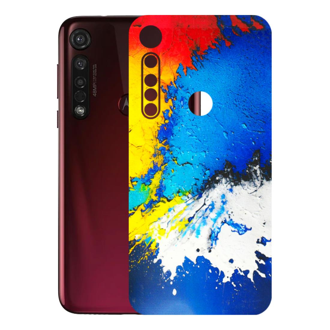 Motorola Phone Skins (All Models) - Acrylic Paint Spill - 3D Embossed Finish (L-229) Motorola Moto G8 Plus