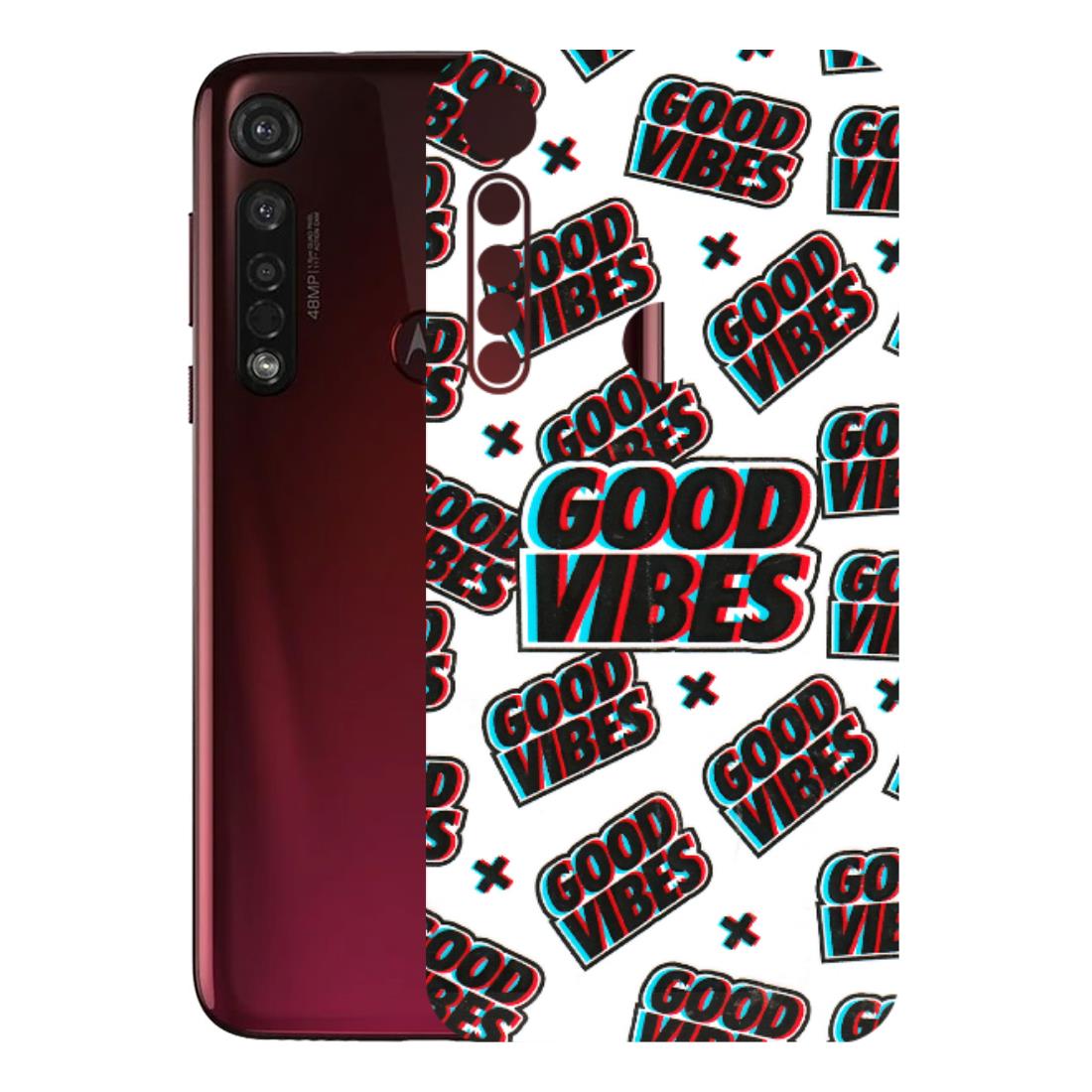 Motorola Phone Skins (All Models) - Good Vibes - 3D Embossed Finish (L-282) Motorola Moto G8 Plus