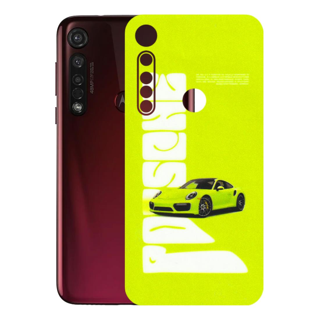 Motorola Phone Skins (All Models) - Lime Green Porche - 3D Embossed Finish (L-30) Motorola Moto G8 Plus
