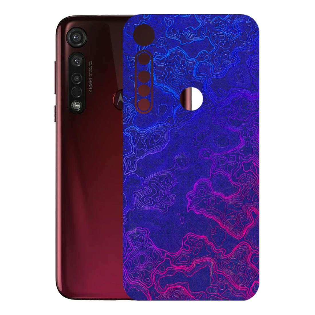 Motorola Phone Skins (All Models) - Purple Ripples Swirl - 3D Embossed Finish (L-314) Motorola Moto G8 Plus