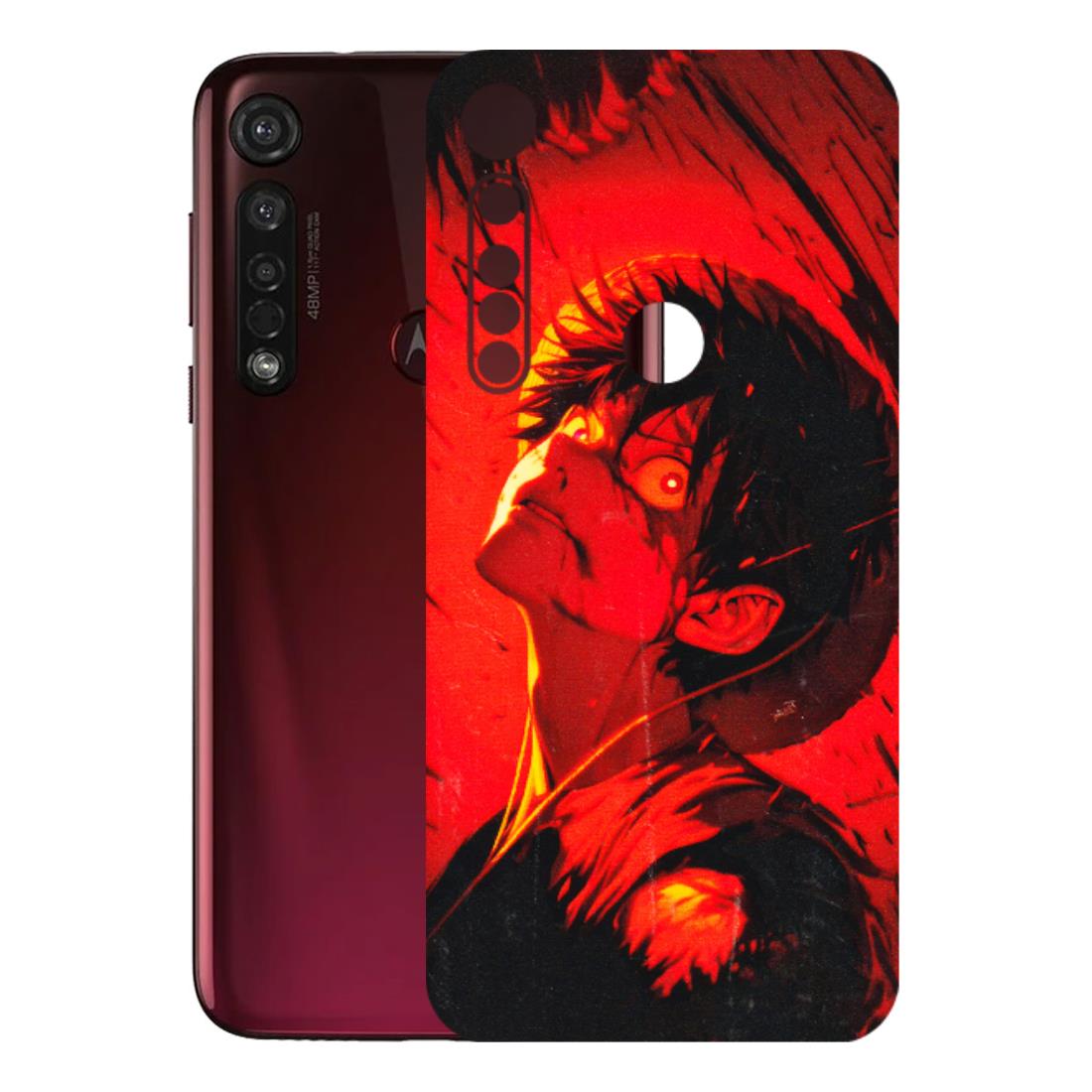 Motorola Phone Skins (All Models) - D.Luffy Power Up One Piece Anime - 3D Embossed Finish (L-326) Motorola Moto G8 Plus