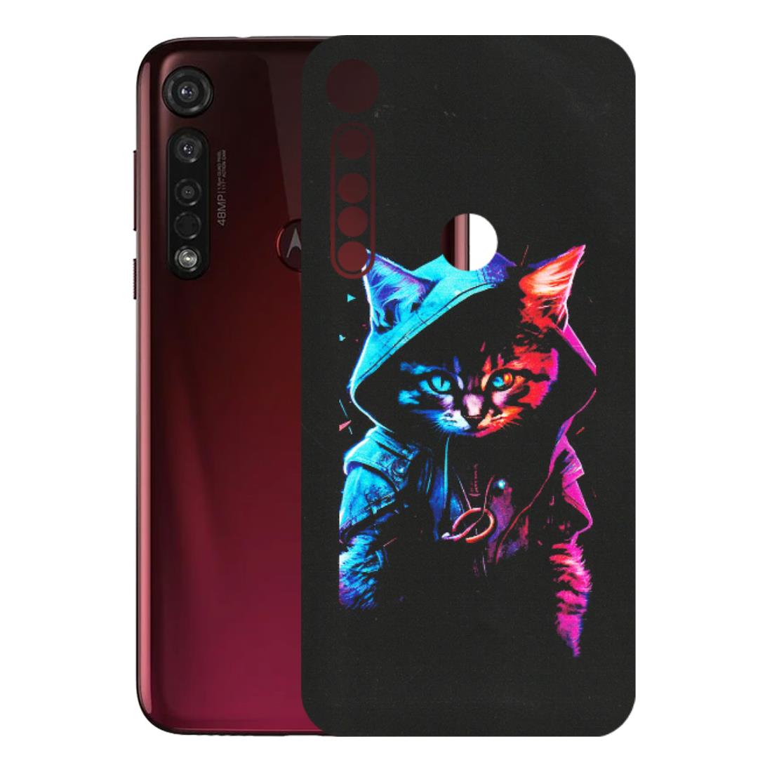 Motorola Phone Skins (All Models) - Cyberpunk Cat - Matte Finish (M-45) Motorola Moto G8 Plus