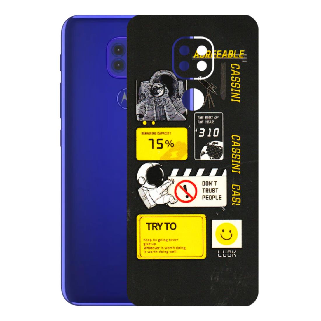 Motorola Phone Skins (All Models) - Black Cassini - 3D Embossed Finish (L-161) Motorola Moto G9
