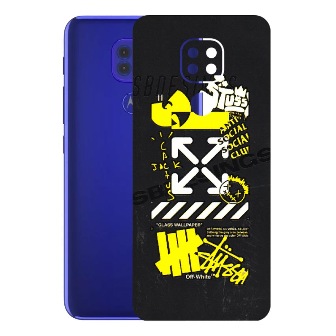 Motorola Phone Skins (All Models) - Anti Social Graffiti - 3D Embossed Finish (L-198) Motorola Moto G9