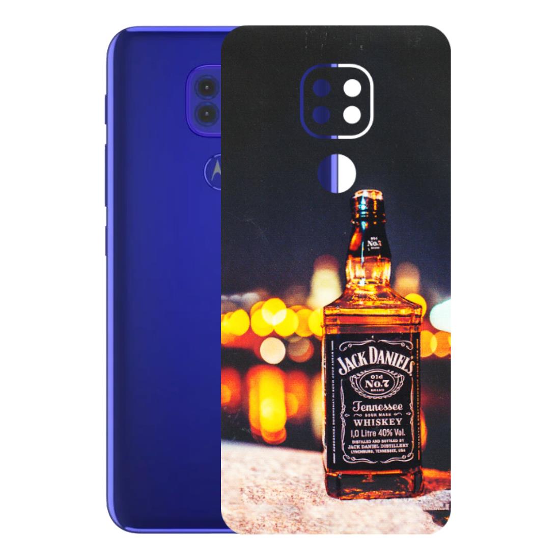 Motorola Phone Skins (All Models) - JD Whiskey Bottle - 3D Embossed Finish (L-20) Motorola Moto G9