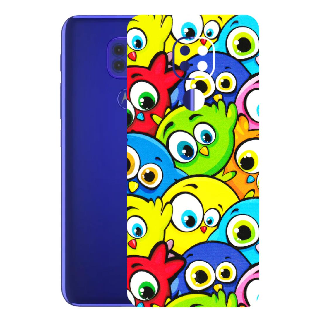 Motorola Phone Skins (All Models) - Cute Fluffy Birds - 3D Embossed Finish (L-213) Motorola Moto G9
