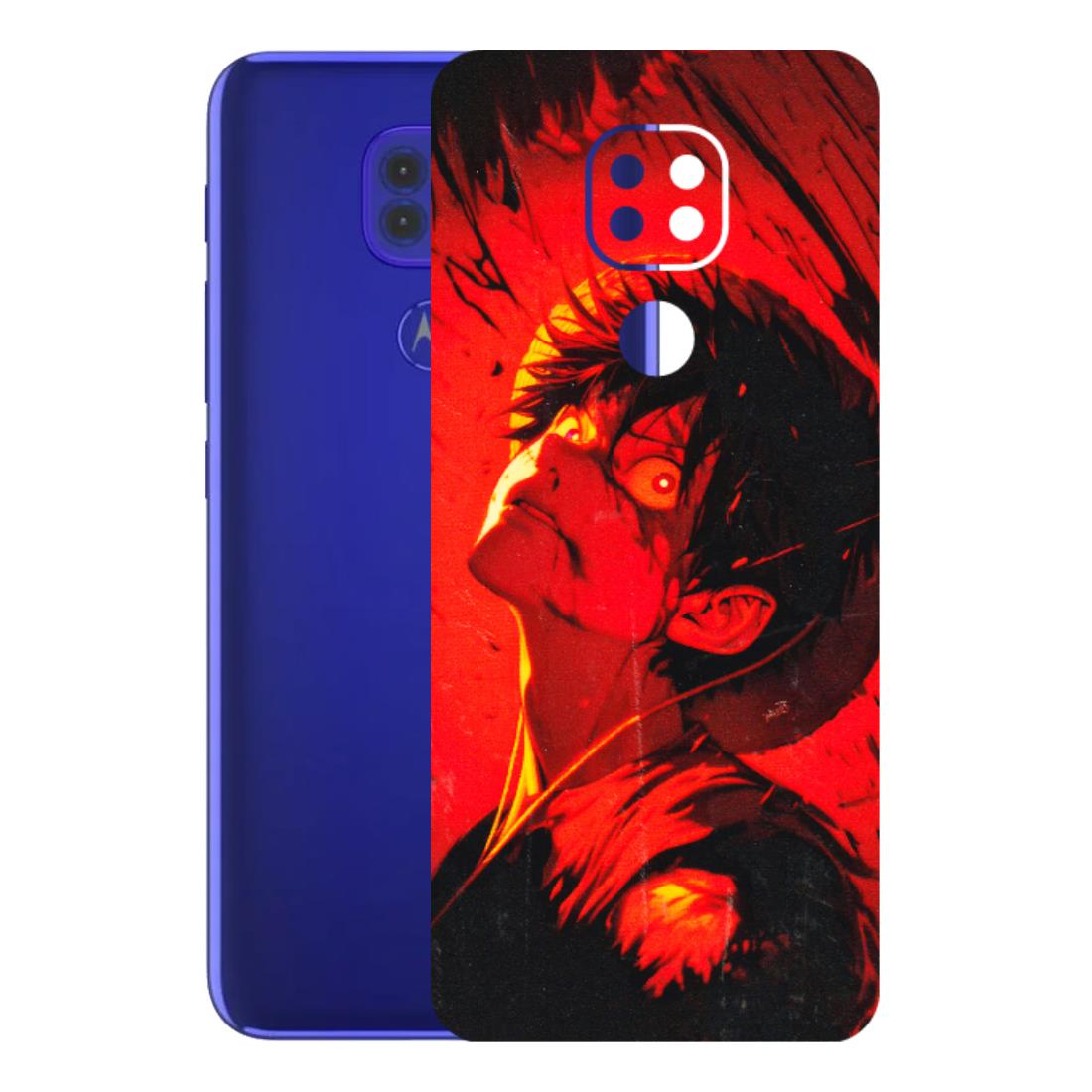 Motorola Phone Skins (All Models) - D.Luffy Power Up One Piece Anime - 3D Embossed Finish (L-326) Motorola Moto G9