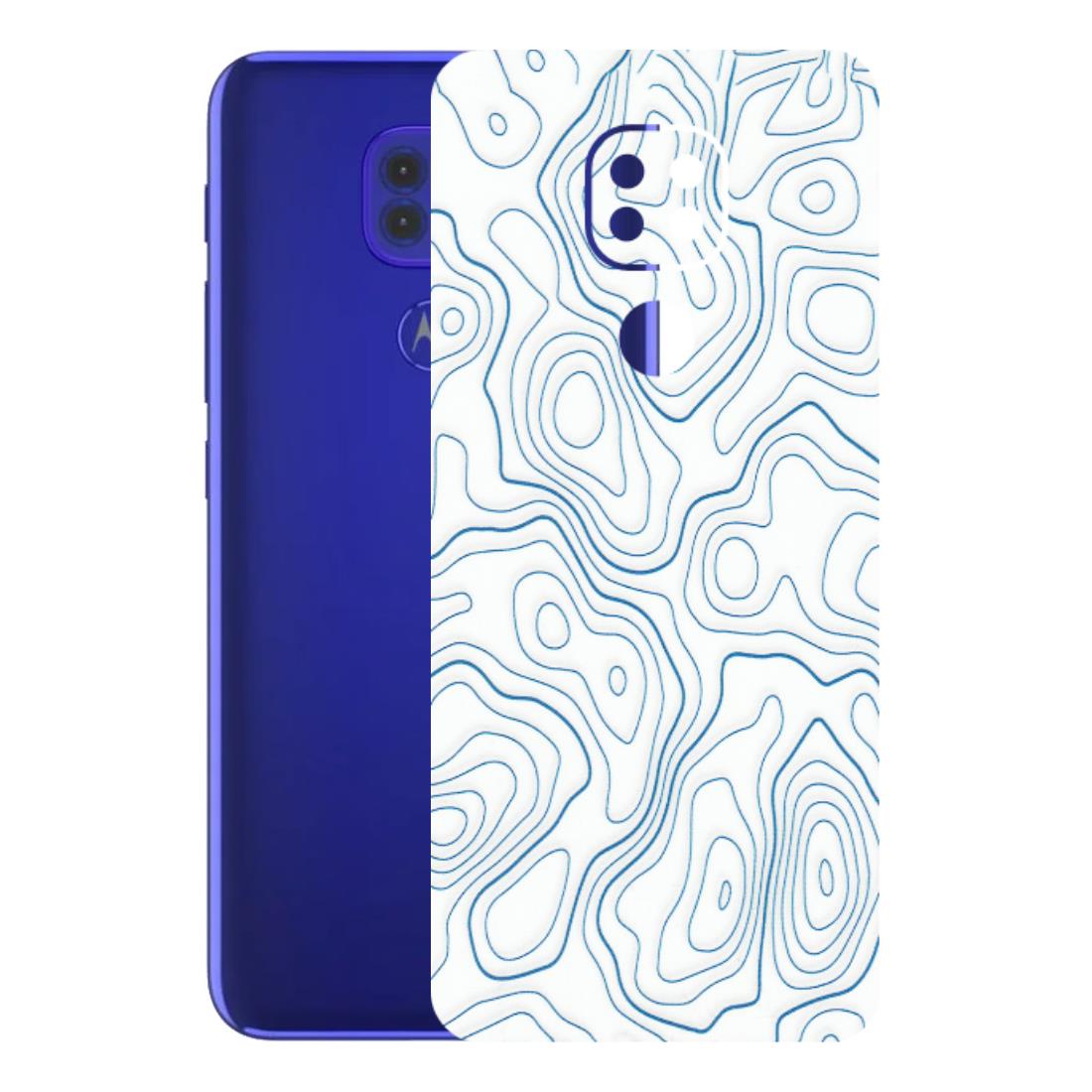 Motorola Phone Skins (All Models) - Blue And White Swirls - Matte Finish (M-139) Motorola Moto G9