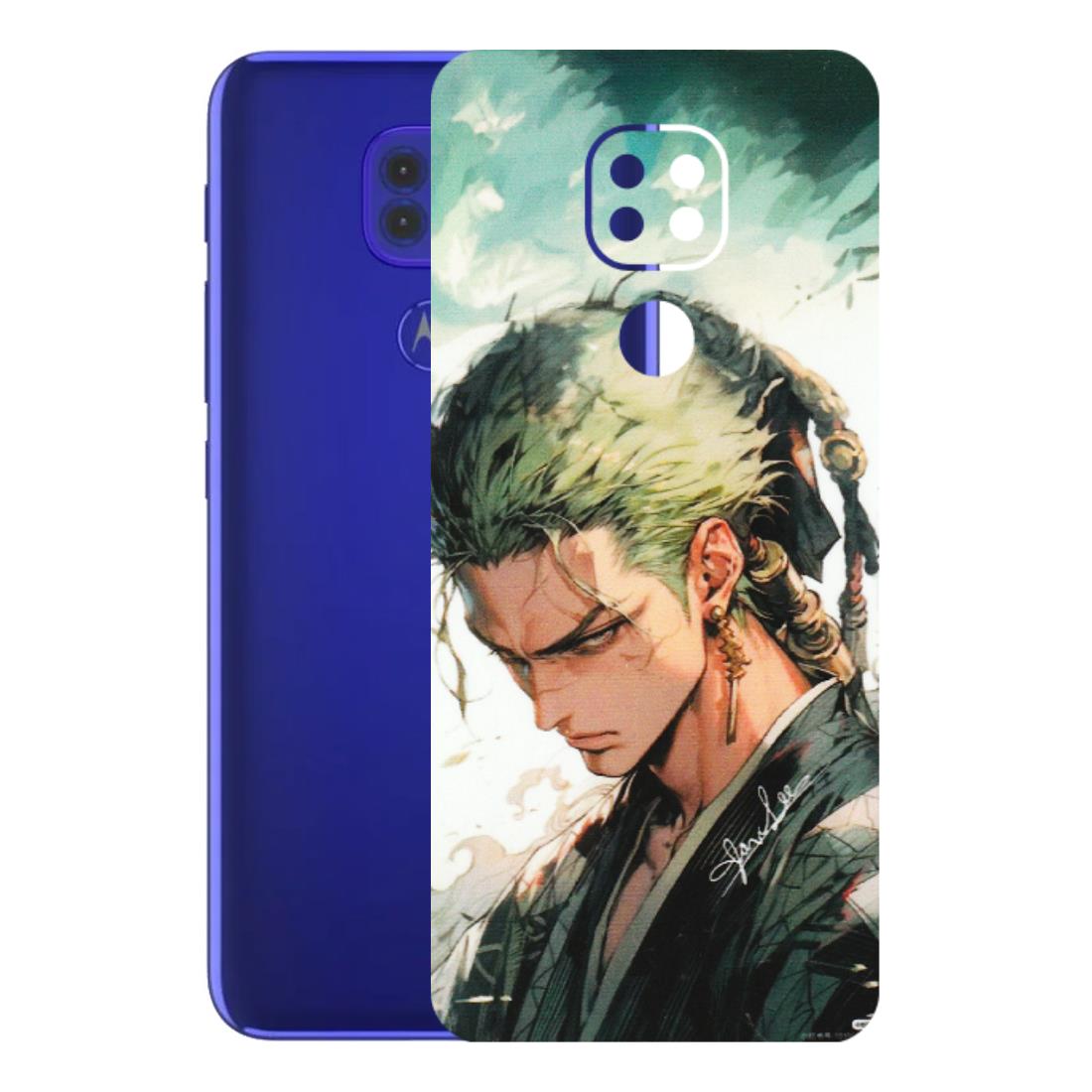 Motorola Phone Skins (All Models) - New Roronoa Zoro One Picece Anime - Matte Finish (M-140) Motorola Moto G9