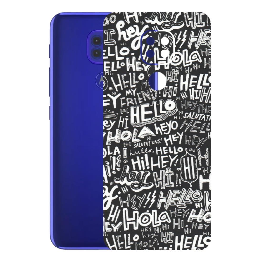 Motorola Phone Skins (All Models) - Hi Hello Doodles - Matte Finish (M-25) Motorola Moto G9