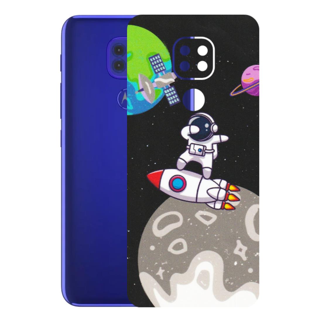 Motorola Phone Skins (All Models) - Astronaut Vibing Toon Running - Matte Finish (M-39) Motorola Moto G9