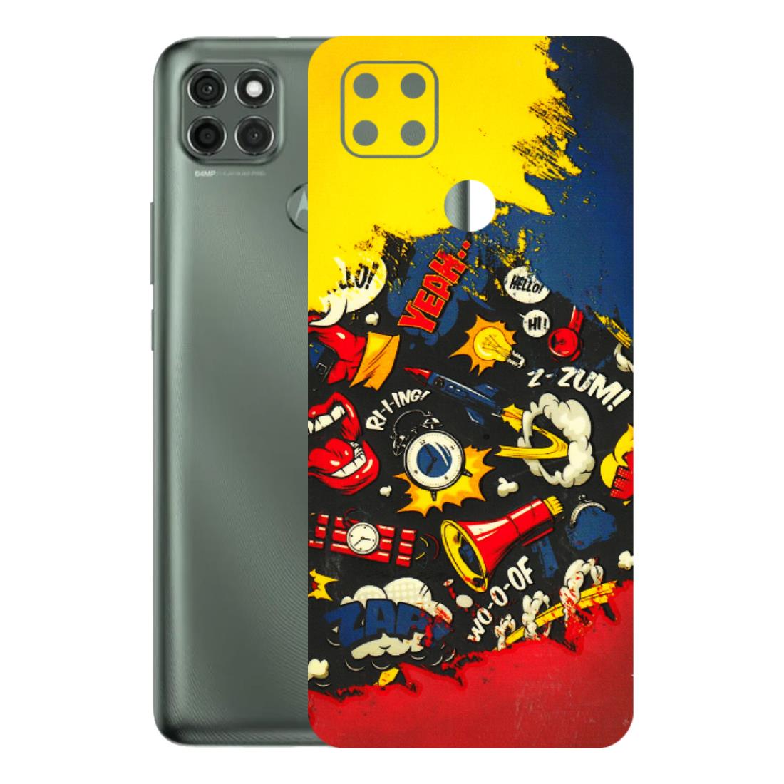 Motorola Phone Skins (All Models) - Pacific Doodle Art - 3D Embossed Finish (L-120) Motorola Moto G9 Power