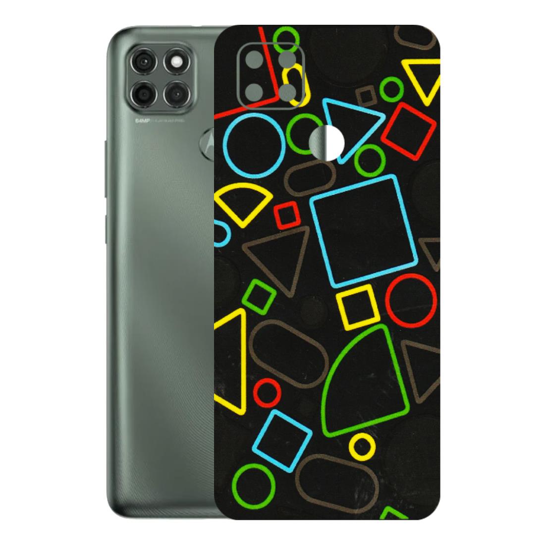 Motorola Phone Skins (All Models) - Black Shapes - 3D Embossed Finish (L-131) Motorola Moto G9 Power