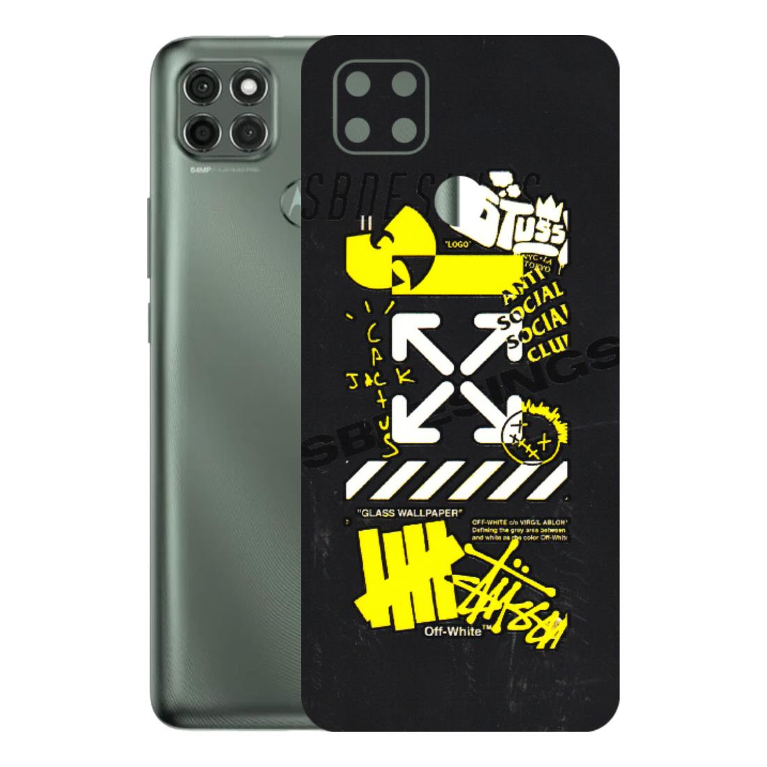 Motorola Phone Skins (All Models) - Anti Social Graffiti - 3D Embossed Finish (L-198) Motorola Moto G9 Power