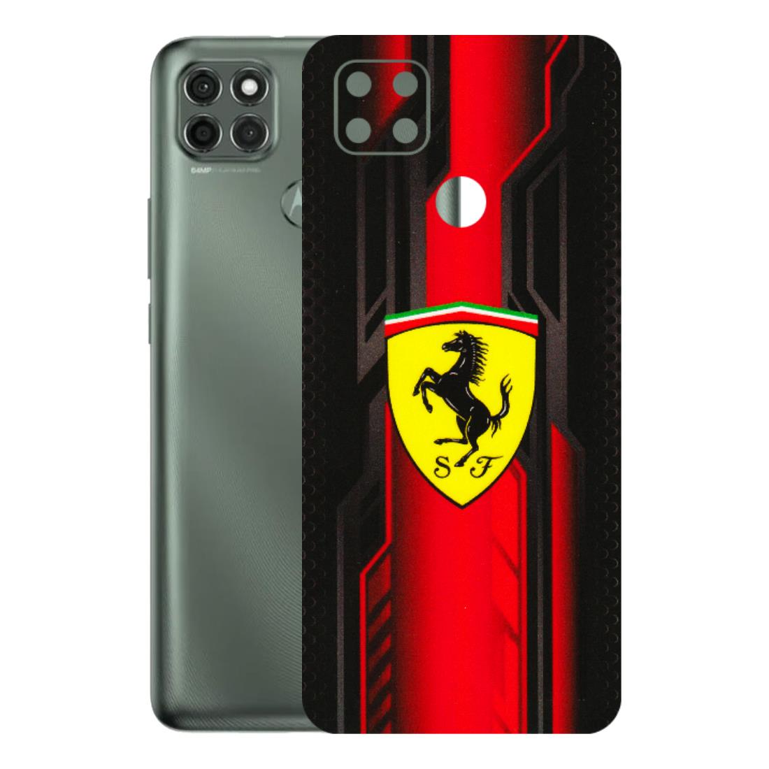 Motorola Phone Skins (All Models) - Black Ferrari Logo - 3D Embossed Finish (L-253) Motorola Moto G9 Power