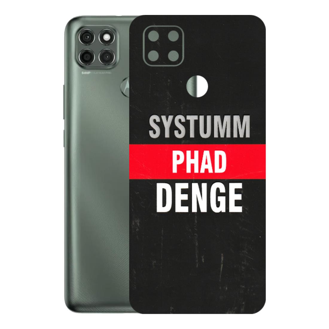 Motorola Phone Skins (All Models) - Systumm Phad Denge - 3D Embossed Finish (L-278) Motorola Moto G9 Power