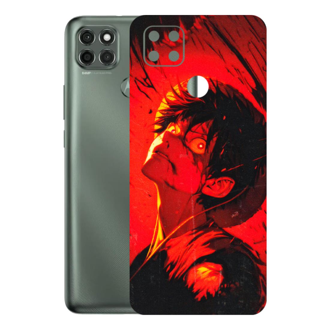 Motorola Phone Skins (All Models) - D.Luffy Power Up One Piece Anime - 3D Embossed Finish (L-326) Motorola Moto G9 Power