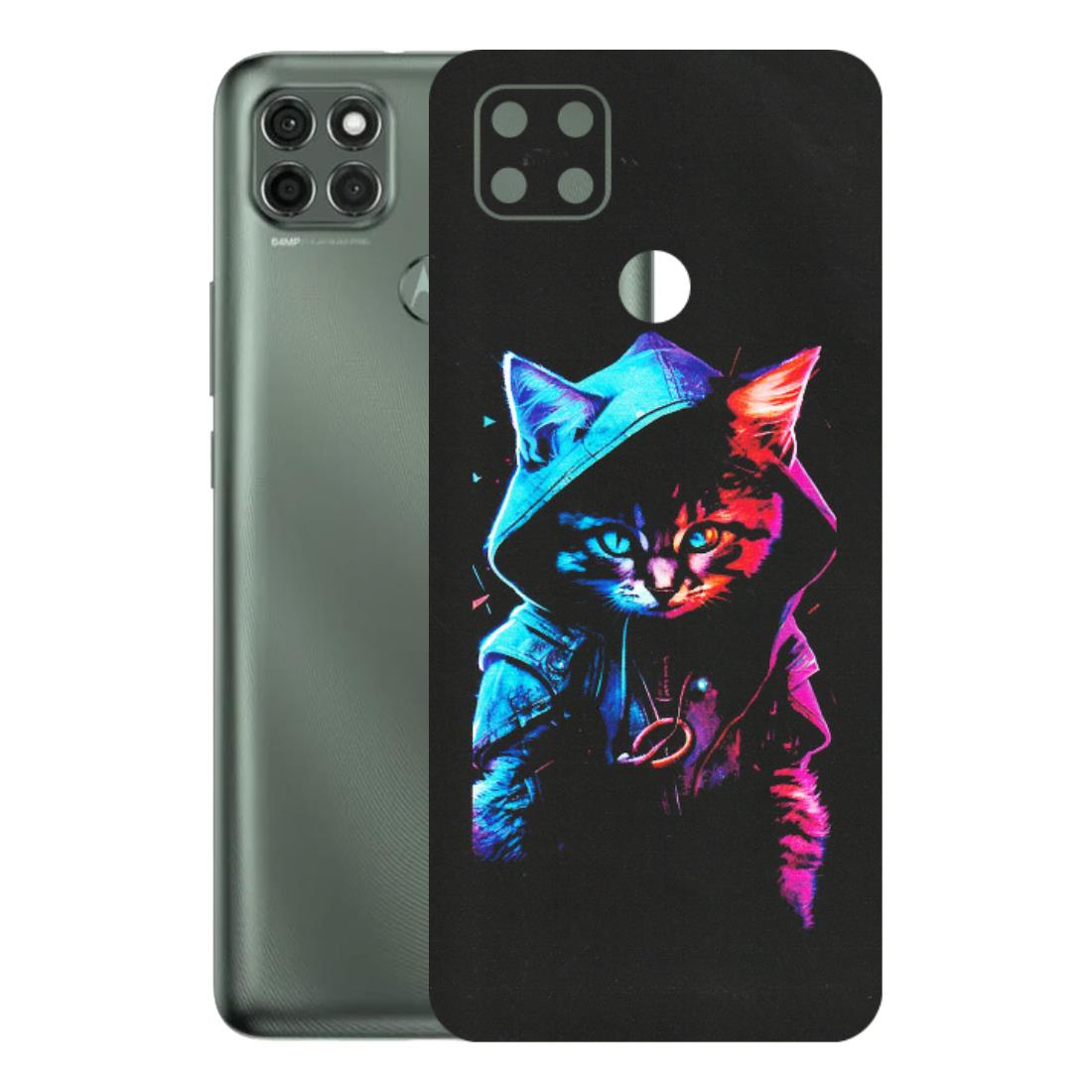 Motorola Phone Skins (All Models) - Cyberpunk Cat - Matte Finish (M-45) Motorola Moto G9 Power