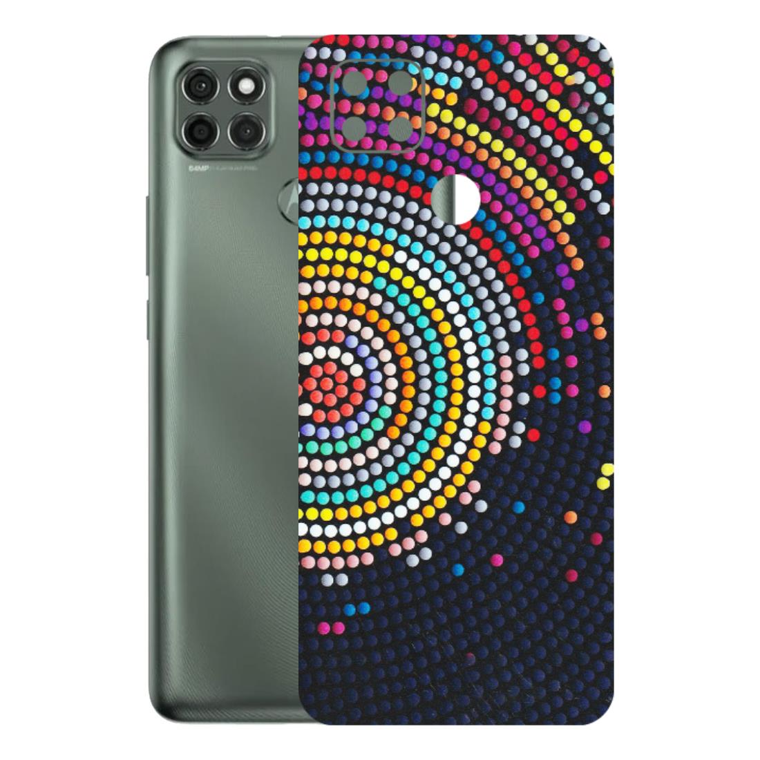 Motorola Phone Skins (All Models) - Rainbow Dot Mandala - Matte Finish (M-97) Motorola Moto G9 Power