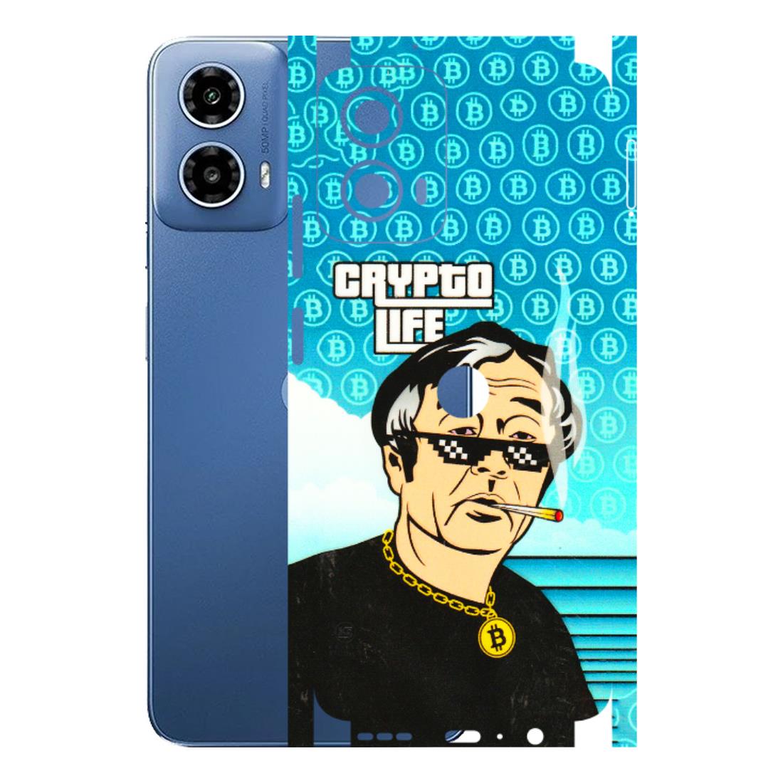 Motorola Phone Skins (All Models) - Crypto Thug Life - 3D Embossed Finish (L-179) Motorola Moto G 34 (5G)