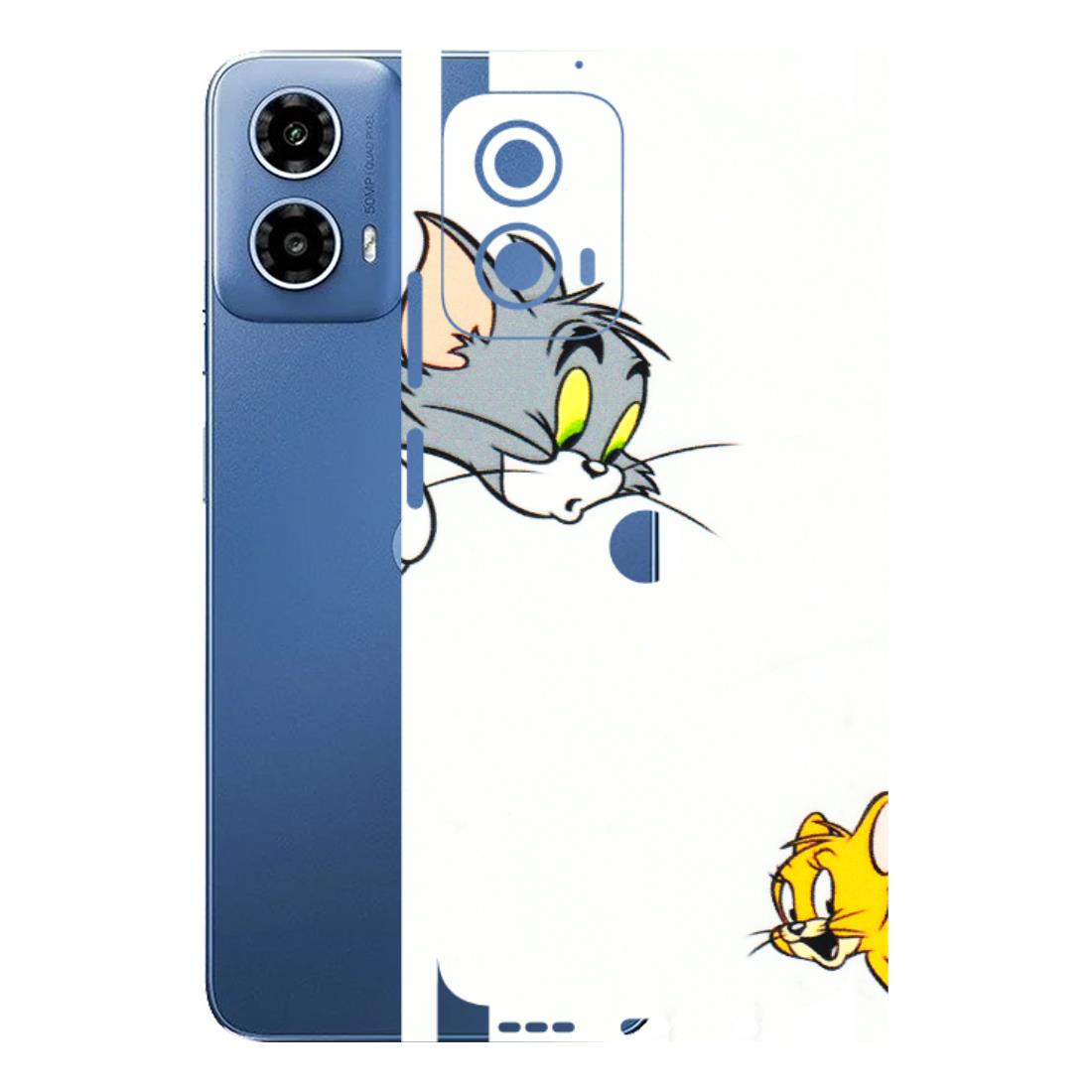 Motorola Phone Skins (All Models) - Cute Tom And Jerry - 3D Embossed Finish (L-220) Motorola Moto G 34 (5G)